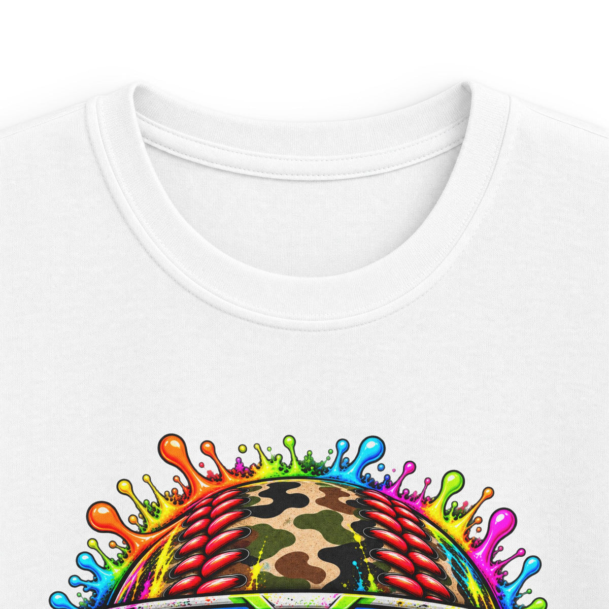 Kids Tee — Camo Sunset Baseball